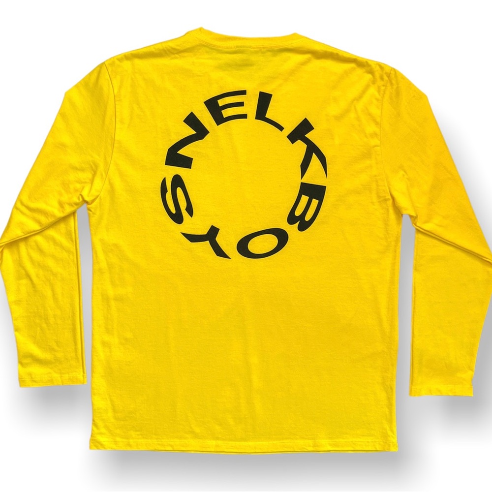 Large Yellow Nelk Boys Globe Logo Long-sleeve Tee